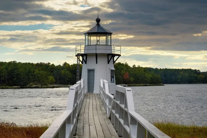 Framed Print : Doubling Point Lighthouse, Maine, USA