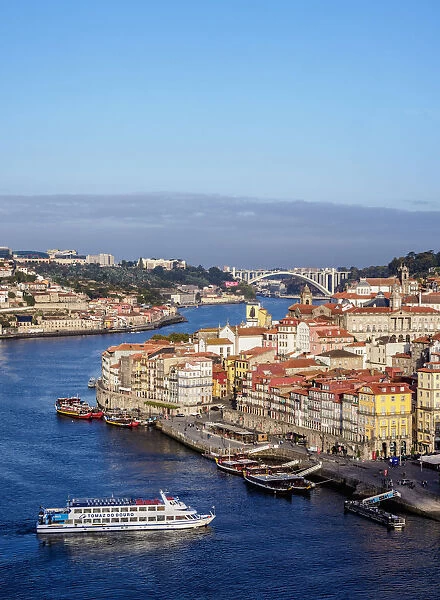 Douro River and Cityscape of Porto, elevated view, Portugal