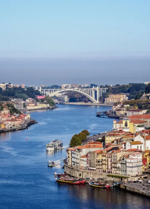 Framed Print : Douro River, elevated view, Porto, Portugal