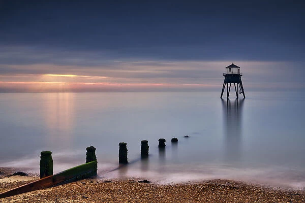 Dovercourt Lighthouse at Sunrise, Dovercourt, Essex, England