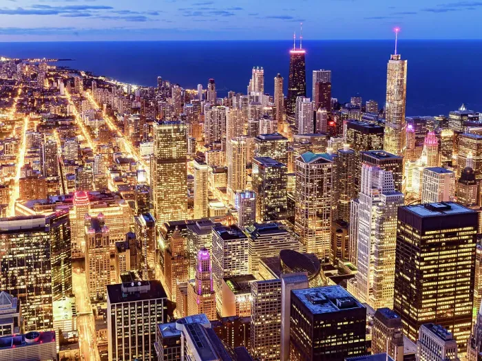 Framed Print : Downtown Chicago Skyline With views of Hancock Tower and Trump Tower, Lake Michigan, Chicago, Illinois, Midwest, USA Framed Print : Downtown Chicago Skyline With views of Hancock Tower and Trump Tower, Lake Michigan, Chicago, Illinois, Midwest, USA