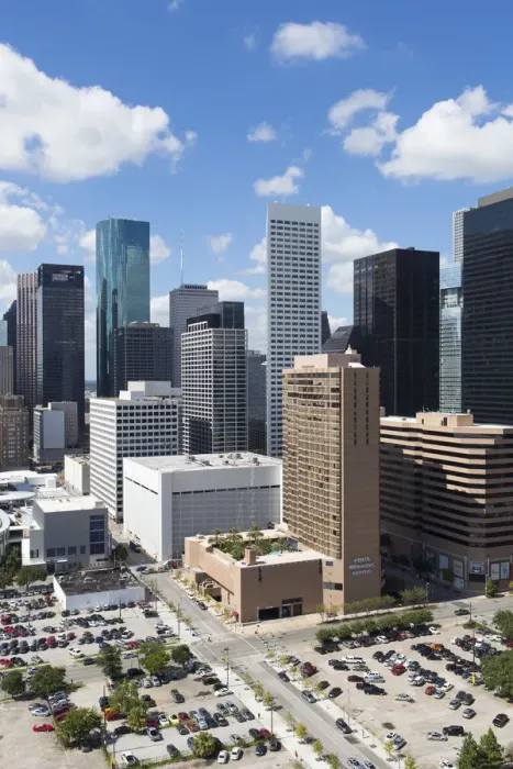 Framed Print : Downtown City Skyline, Houston, Texas, USA