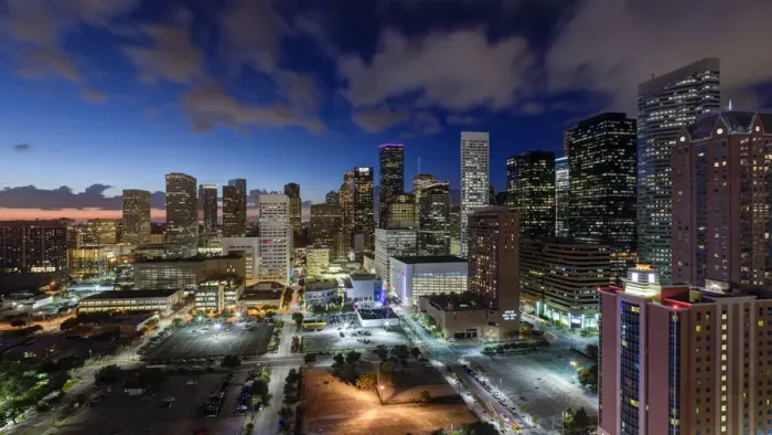 Framed Print : Downtown City Skyline, Houston, Texas, USA Framed Print : Downtown City Skyline, Houston, Texas, USA