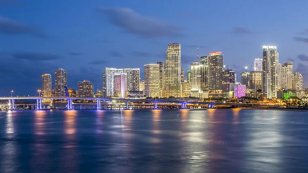 Downtown Miami skyline, Miami, Florida, USA, North America