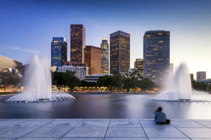 Framed Print : Downtown Skyline, Los Angeles, California, USA