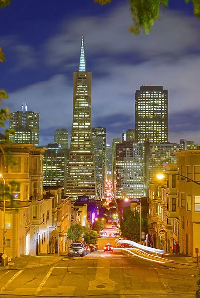 Downtown and TransAmerica Building, San Francisco, California, USA