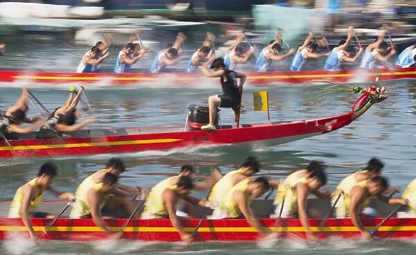 Dragon boat race, Shau Kei Wan, Hong Kong Island, Hong Kong