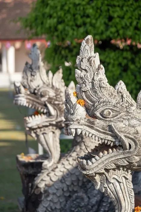 Framed Print : Dragon statues, at That Luang Neua, Pha That Luang, Vientiane (capital city), Laos Framed Print : Dragon statues, at That Luang Neua, Pha That Luang, Vientiane (capital city), Laos