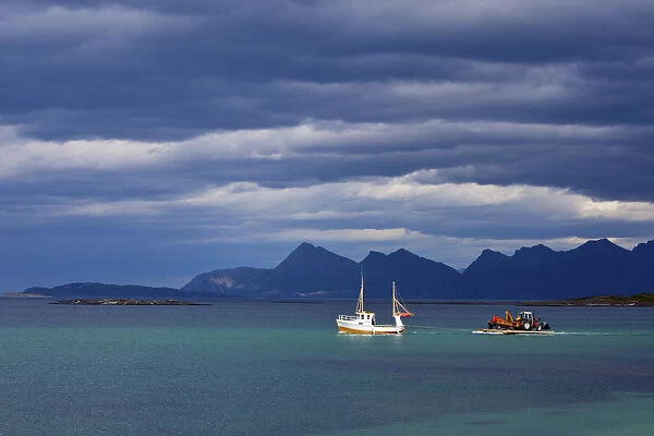 Dramatic coastal landscape near Kjerringoy, Nordland, Norway