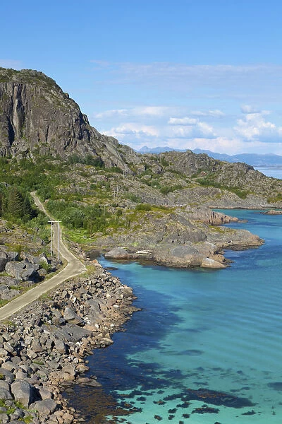 Dramatic Coastal Road near Raftsundet, Lofoten, Nordland, Norway