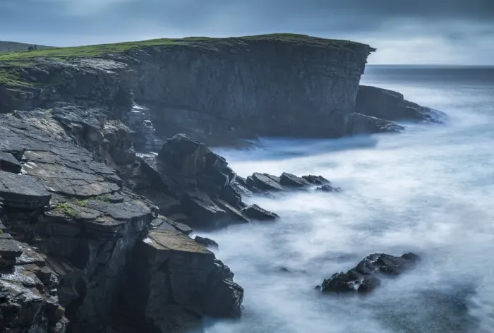 Framed Print : Dramatic coastal scenery at Yesnaby on the wild west coast of Mainland, Orkney Islands Framed Print : Dramatic coastal scenery at Yesnaby on the wild west coast of Mainland, Orkney Islands