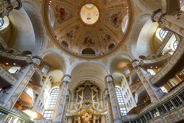 Dresden Frauenkirche lutheran church in Dresden, Saxony, Germany