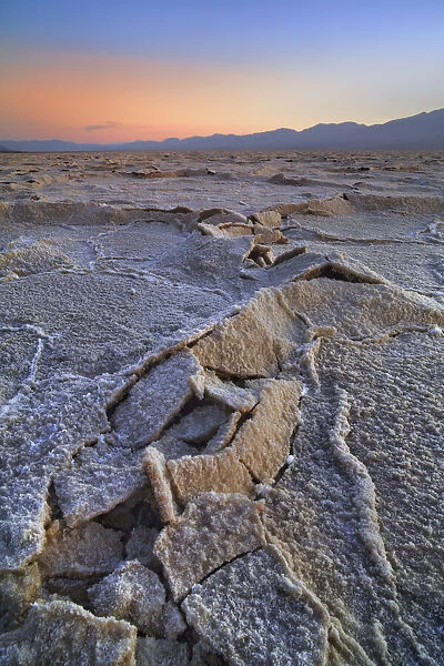 Dried out salt pan at Badwater - USA, California, Inyo, Death Valley