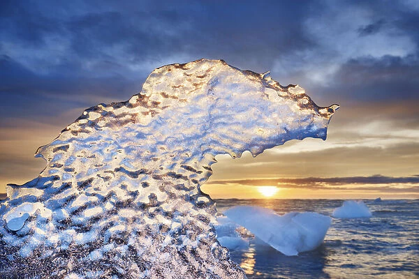 Drift ice on ocean beach - Iceland, Eastern Region, Jokulsarlon - Vatnajokull National