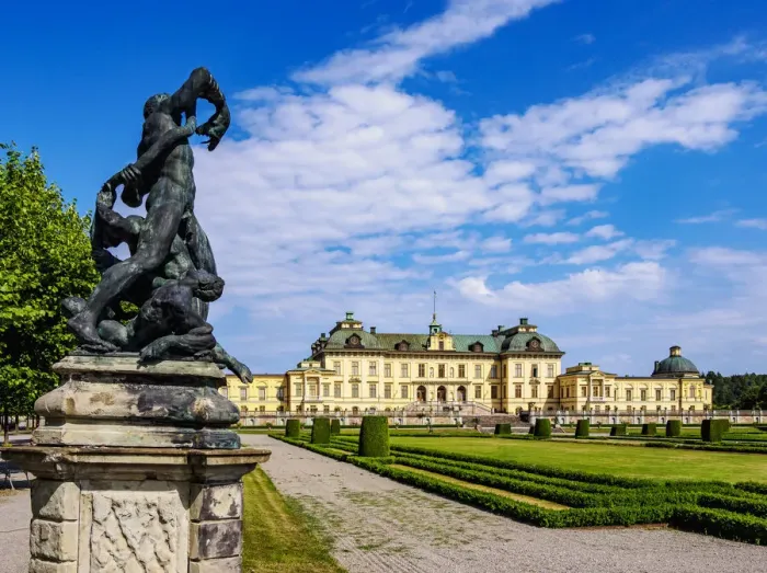 Framed Print : Drottningholm Palace Garden, Stockholm, Stockholm County, Sweden