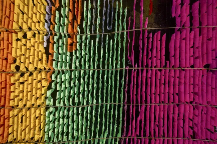 Framed Print : Drying multicolor cloth under sunlight, Narayanganj, Bangladesh Framed Print : Drying multicolor cloth under sunlight, Narayanganj, Bangladesh