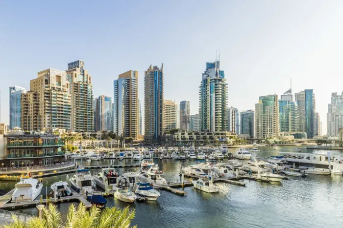 Framed Print : Dubai Marina, Dubai, United Arab Emirates