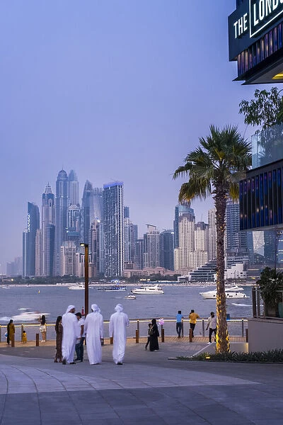 Dubai Marina viewd from Blue Water Island, Dubai, United Arab Emirates