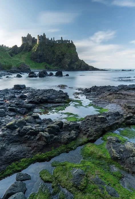 Framed Print : Dunluce Castle perched on the clifftops of the Causeway Coast, County Antrim, Northern Ireland. Autumn (November) 2022 Framed Print : Dunluce Castle perched on the clifftops of the Causeway Coast, County Antrim, Northern Ireland. Autumn (November) 2022
