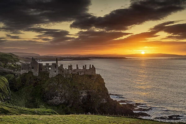 Dunluce Castle at Sunset, Co. Antrim, Northern Ireland