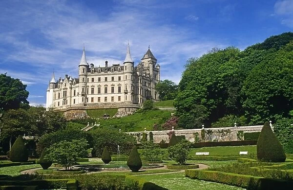 Dunrobin Castle, Golspie, Scotland. It dates in part from the early 1300s