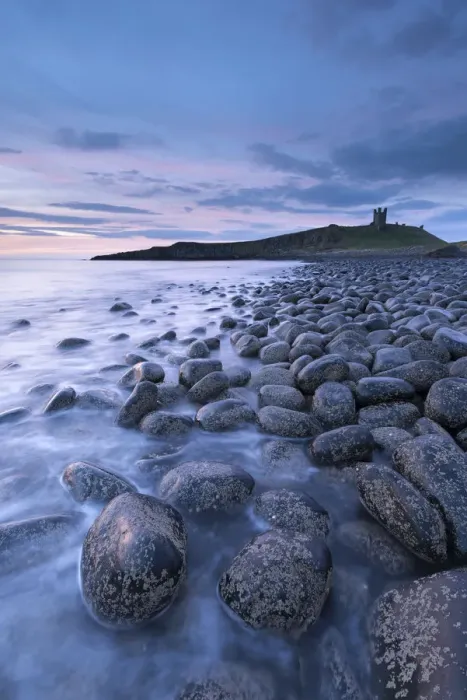 Framed Print : Dunstanburgh Castle at dawn from Embleton Bay, Northumberland, England. Spring (May) Framed Print : Dunstanburgh Castle at dawn from Embleton Bay, Northumberland, England. Spring (May)