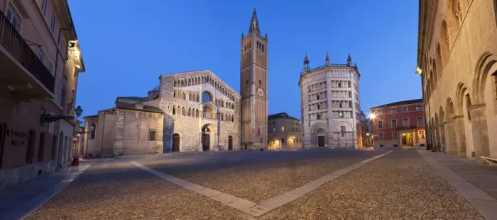 Framed Print : Duomo (Cathedral) and Baptistry, Parma, Emilia-Romagna, Italy Framed Print : Duomo (Cathedral) and Baptistry, Parma, Emilia-Romagna, Italy