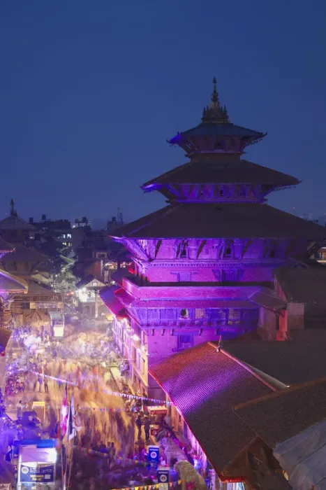 Framed Print : Durbar Square at dusk, Patan (UNESCO World Heritage Site), Kathmandu, Nepal Framed Print : Durbar Square at dusk, Patan (UNESCO World Heritage Site), Kathmandu, Nepal