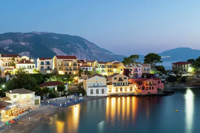 Framed Print : Dusk in Assos, Kefalonia, Ionian Islands, Greece Framed Print : Dusk in Assos, Kefalonia, Ionian Islands, Greece