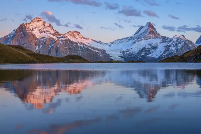 Framed Print : Dusk at Bachalpsee, Grindelwald, Berner Oberland, Switzerland Framed Print : Dusk at Bachalpsee, Grindelwald, Berner Oberland, Switzerland