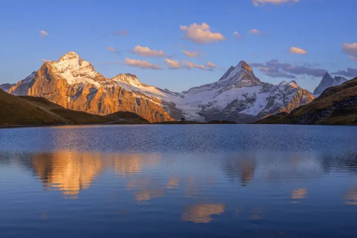 Framed Print : Dusk at Bachalpsee, Grindelwald, Berner Oberland, Switzerland Framed Print : Dusk at Bachalpsee, Grindelwald, Berner Oberland, Switzerland