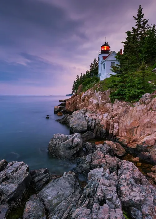 Framed Print : Dusk at Bass Harbor Lighthouse, Mount Desert Island, Maine, USA Framed Print : Dusk at Bass Harbor Lighthouse, Mount Desert Island, Maine, USA