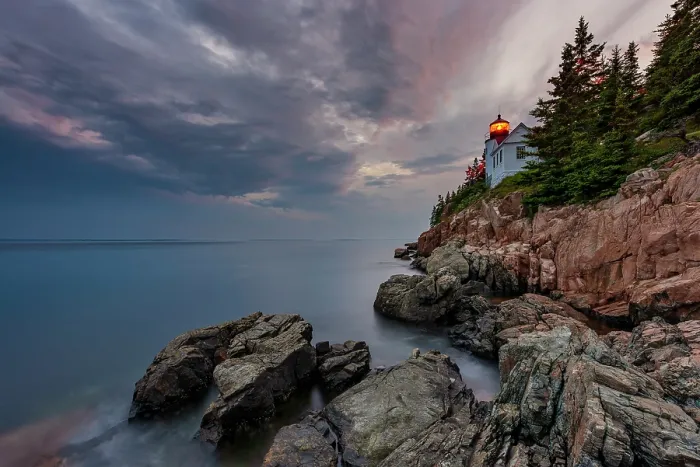 Framed Print : Dusk at Bass Harbor Lighthouse, Mount Desert Island, Maine, USA Framed Print : Dusk at Bass Harbor Lighthouse, Mount Desert Island, Maine, USA