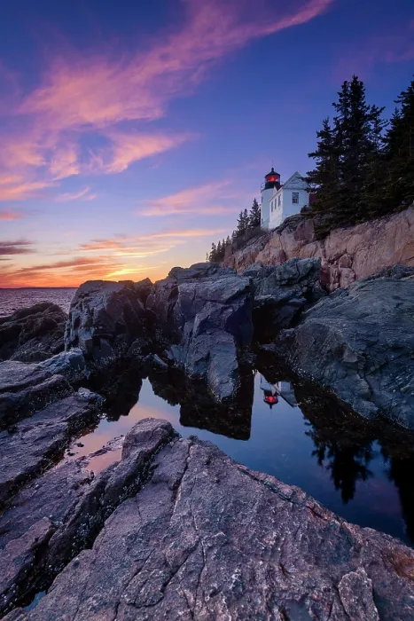 Framed Print : Dusk over Bass Harbor Lighthouse, Mount Desert Island, Maine, USA Framed Print : Dusk over Bass Harbor Lighthouse, Mount Desert Island, Maine, USA