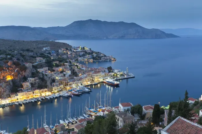 Framed Print : Dusk, Symi Island, Dodecanese Islands, Greece Framed Print : Dusk, Symi Island, Dodecanese Islands, Greece