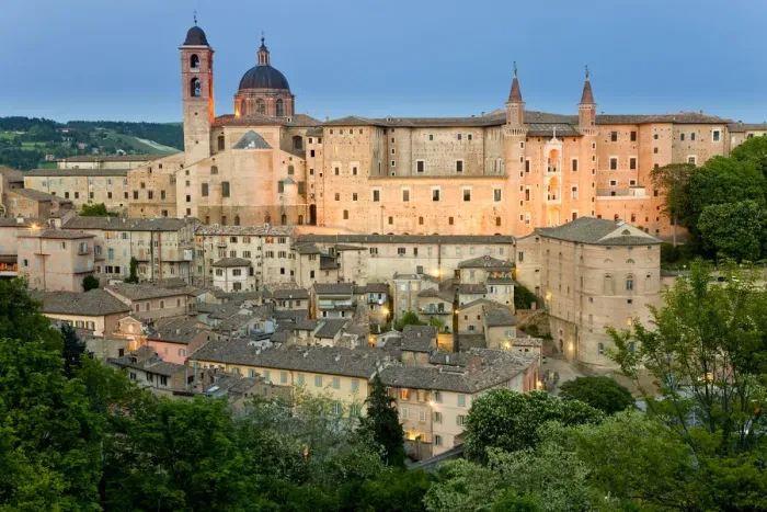Framed Print : Dusk, Urbino, Marche, Italy Framed Print : Dusk, Urbino, Marche, Italy