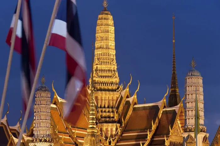 Framed Print : Dusk, Wat Phra Kaeo, Grand Palace, Bangkok, Thailand
