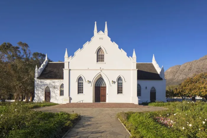 Framed Print : Dutch Reformed Church, Franschhoek, Western Cape, South Africa Framed Print : Dutch Reformed Church, Franschhoek, Western Cape, South Africa