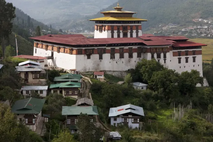 Framed Print : The Dzong at Paro, Bhutan