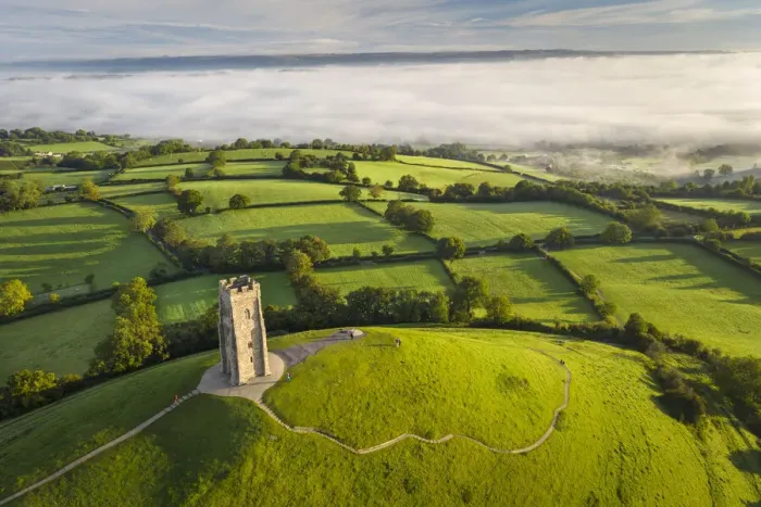Framed Print : Early morning mists at St Michaels Tower on Glastonbury Tor in Somerset, England. Autumn (September) 2020 Framed Print : Early morning mists at St Michaels Tower on Glastonbury Tor in Somerset, England. Autumn (September) 2020