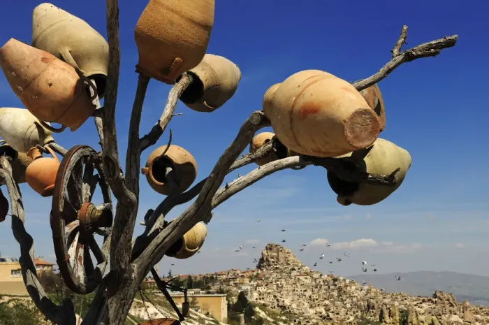 Framed Print : Earthenware jugs, Cappadocia, Turkey Framed Print : Earthenware jugs, Cappadocia, Turkey