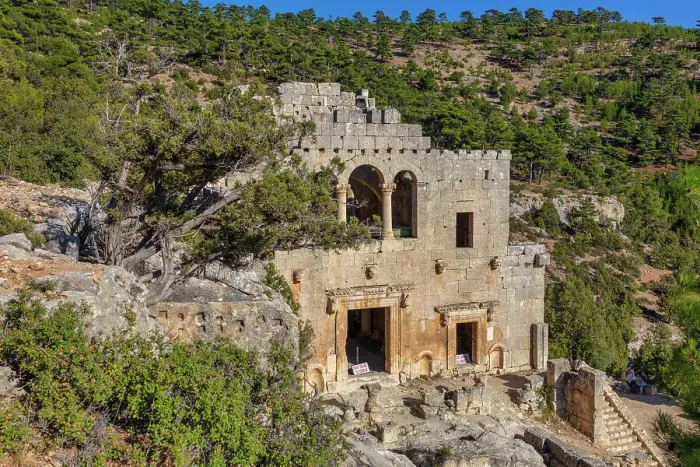Framed Print : East Church, Alahan Monastery, 5th century, Mersin province, Turkey