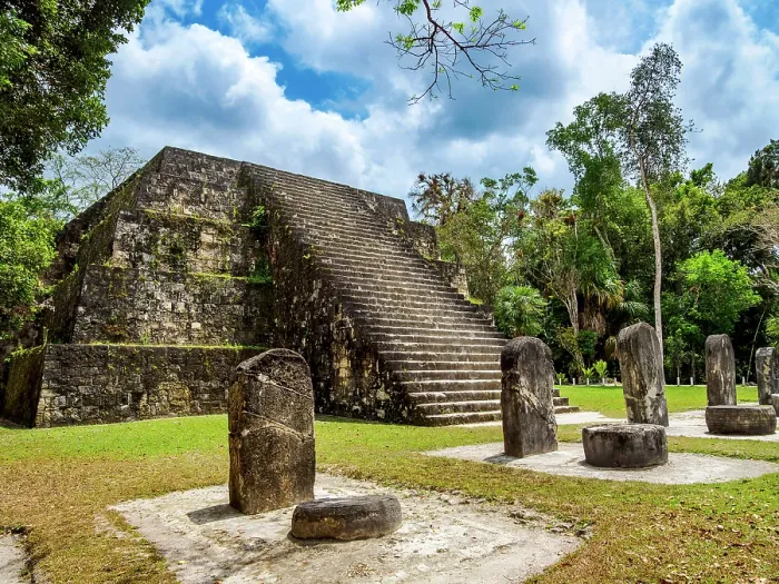 Framed Print : East pyramid of Group Q, a twin-pyramid complex, Tikal, Peten Department, Guatemala Framed Print : East pyramid of Group Q, a twin-pyramid complex, Tikal, Peten Department, Guatemala