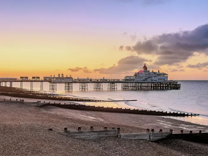 Framed Print : Eastbourne Pier at dawn, Eastbourne, East Sussex, England, United Kingdom Framed Print : Eastbourne Pier at dawn, Eastbourne, East Sussex, England, United Kingdom