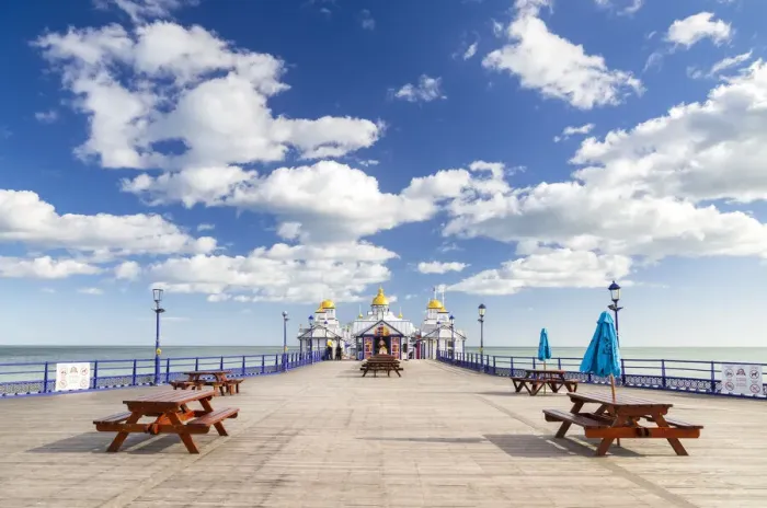 Framed Print : Eastbourne pier from the shore. Eastbourne, East Sussex, England, UK Framed Print : Eastbourne pier from the shore. Eastbourne, East Sussex, England, UK