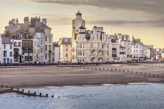 Framed Print : Eastbourne seafront, East Sussex, England Framed Print : Eastbourne seafront, East Sussex, England