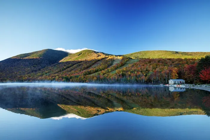 Framed Print : Echo Lake, Franconia, New Hampshire, New England, USA Framed Print : Echo Lake, Franconia, New Hampshire, New England, USA