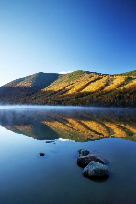 Framed Print : Echo Lake, Franconia, New Hampshire, New England, USA