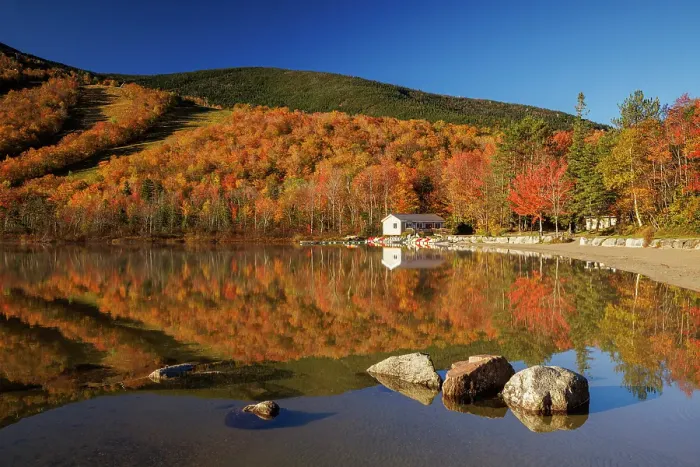 Framed Print : Echo Lake, Franconia, New Hampshire, New England, USA Framed Print : Echo Lake, Franconia, New Hampshire, New England, USA