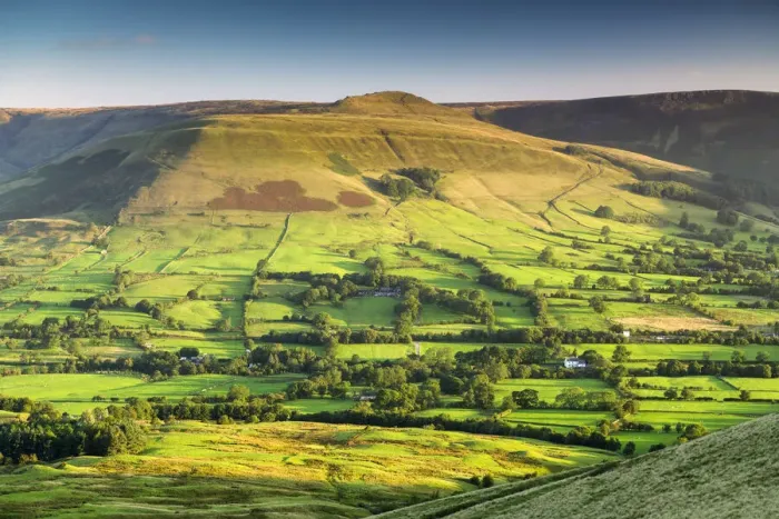 Framed Print : Edale Valley, Peak District National Park, Derbyshire, England